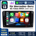 9"Android 13 Autoradio GPS SAT Navi Carplay DAB DVR For Mercedes ML/GL W164 X164
