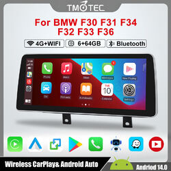 WIFI Android 14 Autoradio für BMW F30 F31 CarPlay BT5.0 6G+64GB GPS Navi 4G DSP 