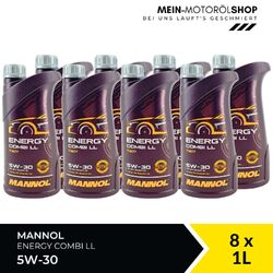 Mannol Energy Combi LL 5W-30 VW BMW LL-04 MB 229.51 8x1 Liter = 8 Liter