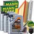 MANN INSPEKTIONSPAKET+3x1L LIQUI MOLY 5W-30 ÖL passend für VW POLO 9N SKODA 1.4