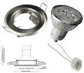 3x LED Einbaustrahler 55mm Lochmaß 230V GU10 5W Kaltweiß Einbauleuchte Strahler