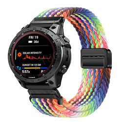 Für Garmin Fenix 7 7X 6 6X 5 5X Plus 3 HR Epix Pro Quickfit Magnet Nylon Armband