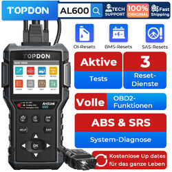 TOPDON AL600 Profi KFZ OBD2 Diagnosegerät Auto Scanner Aktiver Tester SAS ABS DE