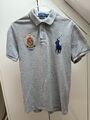 Polo Ralph Lauren Poloshirt Herren Kurzarm Grau Gr. M Custom Fit