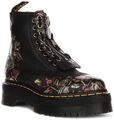 DR MARTENS Chelsea Sinclair Rosen Absatz Damen Stiefel Schwarz Blume UK 3 - 7