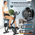 2in1 Heimtrainer Fahrrad Fitnessbike 120 kg X-Bike Hometrainer mit LCD und APP