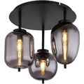 Globo 15345-3D DECKENLEUCHTE DECKENLAMPE WOHNZIMMER METALL SCHWARZ 80414483