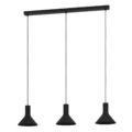 Esstisch Pendelleuchte New Nordic Esszimmerlampe 3-flammig Metall in schwarz