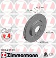 2x ZIMMERMANN Bremsscheibe Bremsscheiben Satz Bremsen COAT Z Vorne 370.4409.20