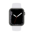 Apple Watch (Series 7) Edelstahl 45 mm GPS - Graphit, Sportarmband: Schwarz #Gut