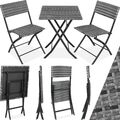 Polyrattan Sitzgruppe Bistroset 3 teiliges Balkonset Garten Garnitur Balkonmöbel