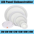 3-24W LED Einbaustrahler Deckenspot  Flach Panel Leuchte Rund Einbau Spot Lampe