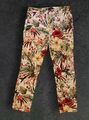 Zara Damen Hose / Sommerhose Floral Tropical Mid-Rise Gr. S