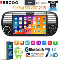 Für Fiat 500 2007-15 Apple Carplay Autoradio 2+64GB Android 13 GPS NAVI RDS DAB+