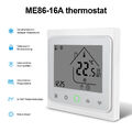 Touchscreen Raumthermostat LCD Digital Thermostat Fußbodenheizung Wandheizung DE