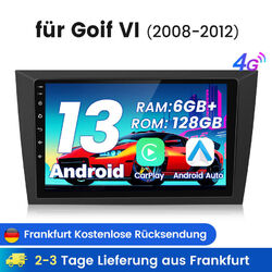 6+128G Für VW Golf VI 2008-12 Android 13 Autoradio Carplay GPS Navi DSP AI VOICE