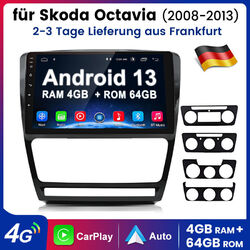10" Für Skoda Octavia II 1Z3 1Z5 2008-13 Android13 Autoradio 4G+64G Carplay WIFI