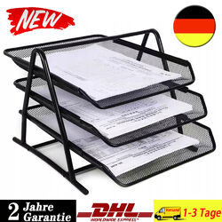 Briefablage Metall Dokumentenablage Papierablage Organizer Schreibtischablage DE