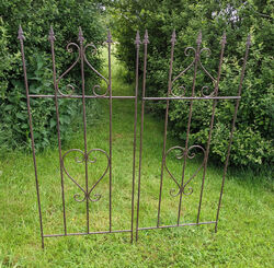2er SET RANKGITTER METALL GARTEN DEKO RANKHILFE GITTER ZAUN NEU 