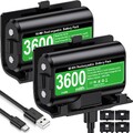 2 Stück 3600mWh NI-MH Akku für Xbox One X &S&Elite Xbox Series X &S Controller