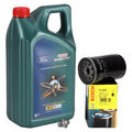 5L CASTROL MAGNATEC A5 5W-30 Motoröl + BOSCH Ölfilter für FORD 1.3-2.0