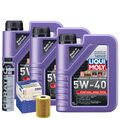 Motoröl 5W40 LIQUI MOLY Synthoil High Tech 3L+MAHLE Ölfilter +Cera Tec