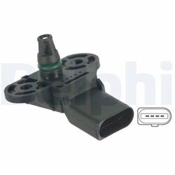 1x Sensor, Saugrohrdruck DELPHI PS10123 passend für AUDI SEAT SKODA VW VAG