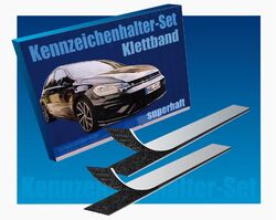 2x Kennzeichenhalter Nummernschildhalter Klettband universal selbstklebend KFZfür 2 Kennzeichen universal für alle Größen