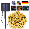 LED Solar Lichterkette Kette Weihnachtsbaumkette Party Garten Außen 50-200 LED
