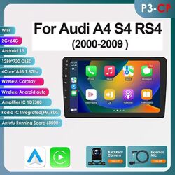 2+64G Für Audi A4 8E 8H B6 B7 2000-2009 Android 13 Autoradio GPS Nav WIFI BT Kam