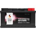 SIGA AGM DYNAMIK Autobatterie 95Ah 12V Start-Stop VRLA Batterie Starterbatterie 