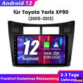 9'' Autoradio GPS Navi 2+32G Android 12 Für Toyota Yaris XP90 2005-2012 WIFI BT