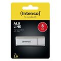 Intenso USB Stick 8GB Speicherstick Alu Line silber