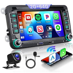 Apple Carplay Autoradio GPS WIFI 2+64GB Android 13 Für VW GOLF 5 6 Passat Touran