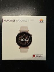 Huawei Watch GT 3 Elegant Edition 42mm Goldfarbenes Edelstahlgehäuse mit Weißem