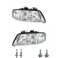 Scheinwerfer Set links rechts inkl. OSRAM Lampen H1 H7 für Audi A6 4B C5 4B2