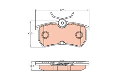 TRW Bremsbelagsatz, Scheibenbremse GDB2140 für FORD