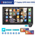 7" Carplay Autoradio Android 13 4+64G GPS Nav RDS Touch Screen 2 DIN USB Kamera