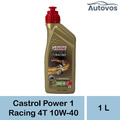 1Liter Castrol Power1 Racing 4T 10W-40 Motorrad-öl Motoröl API SL Jaso MA-2