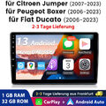 Android 13 Carplay Autoradio Navi für Fiat Ducato Peugeot Boxer Citroen Jumper