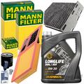 MANN FILTERSET+MANNOL 5W30 ÖL für 1.4+16V VW GOLF 5 6 CADDY 3 SKODA OCTAVIA 2