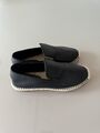 Celine Leder Loafer Espadrilles Gr 37 Schwarz