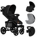 LIONELO® Kinderwagen Buggy bis 22 kg mit Liegefunktion zusammenklappbar Fußdecke