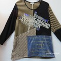 LA VELINA cooler Strick Pulli Tunika Long-Shirt 48-50 trendige Details schwarz