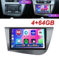 4+64GB Android 13 Carplay Autoradio GPS Wifi BT für Seat Leon MK2 1P1 2005-2012