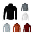 Herren Hoher Rollkragen Pullover Pulli Sweatshirt Wärmer Strick Stretch Sweater