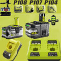 18V 6,0Ah / 12,0Ah Akku für RYOBI One Plus Lithium RB18L50 P108 P104 Batteries