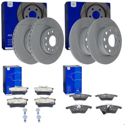 ATE PowerDisc BREMSSCHEIBEN + BELÄGE VA+HA passend für GOLF 5 6 A3 LEON OCTAVIAVA 288x25mm | HA 253x10mm | Bitte PR-Nr. beachten