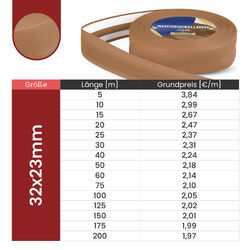 Weichsockelleiste 18mm / 32mm / 50mm Selbstklebend Knickwinkel Viele Farben PVC