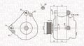 Lichtmaschine Generator Lima MAGNETI MARELLI 063731729010 für VW GOLF 6 Variant